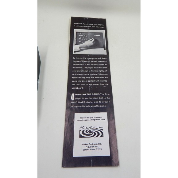 Parker Bros Mind Maze Game 1970 Two Black Stands Instructions Replacement Parts - Picture 5 of 5